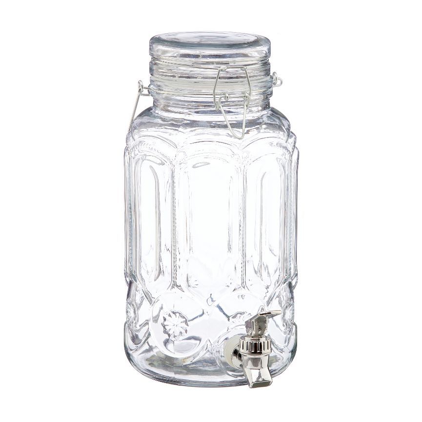 Glass Jar Style Drink Dispenser