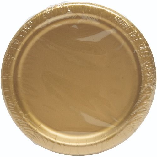 321 Party! 7" Gold Party Plates, 16ct