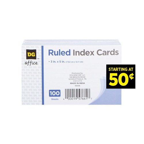 Index cards