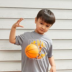 boy with basketball