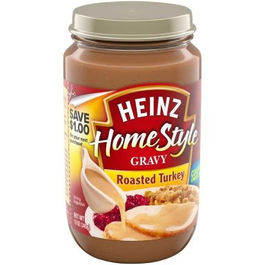 Heinz HomeStyle Roasted Turkey Gravy, 12 oz Jar