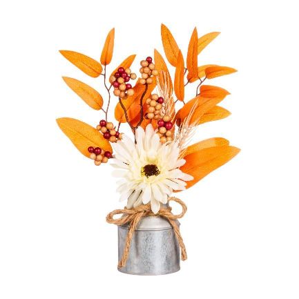 Harvest Mini Metal Jug Floral Arrangement - Assorted