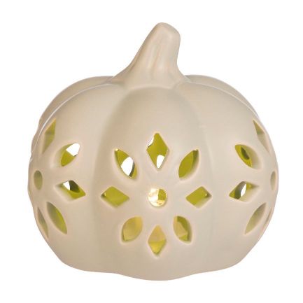 Perfect Harvest Mini LED Ceramic Pumpkin - Assorted