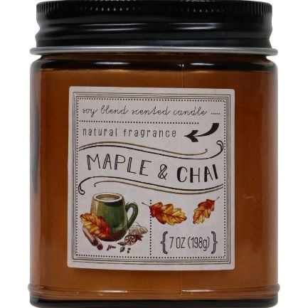 Harvest Soy Blend Scented Candle - Maple & Chai, 7 oz