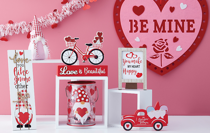 product group photo of valentines day gifts including valentines home decor