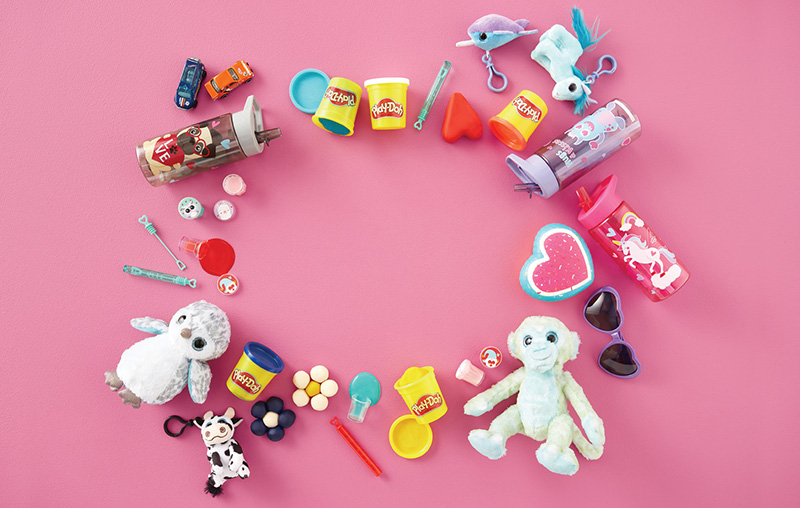 photo of artistically arranged selection of valentines day gifts for kids