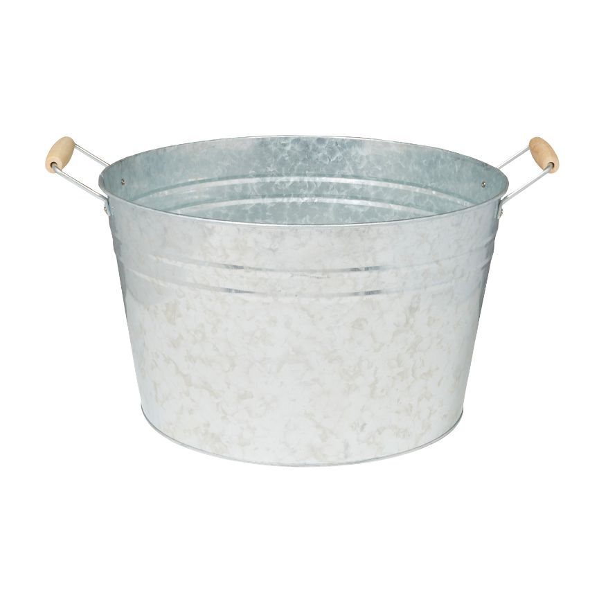 This True Living Galvanized Metal Bucket is great for a variety of uses inside or outside the home! Versatile, stylish and durable, this bucket can be used as a beverage holder at parties, an adorable planter, storage in the home or as decoration.