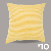 Reversible Stripe Pillow, Gold