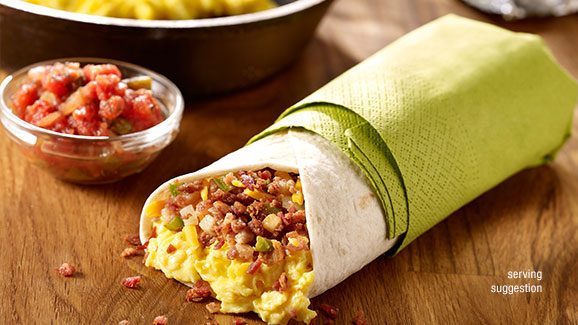 Corned Beef Hash Breakfast Burrito 